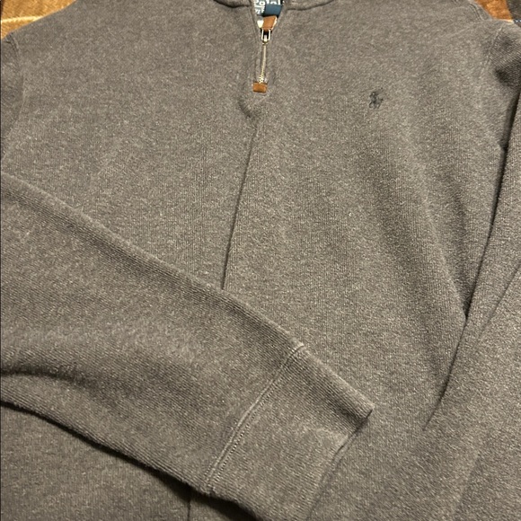 Ralph Lauren Men's Charcoal Zip-Up Sweater - Picture 6 of 8